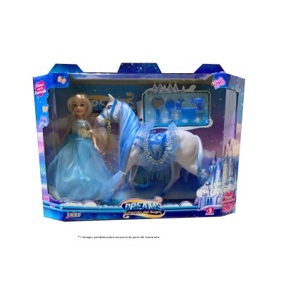 DOLL WITH HORSE AND BLUE...