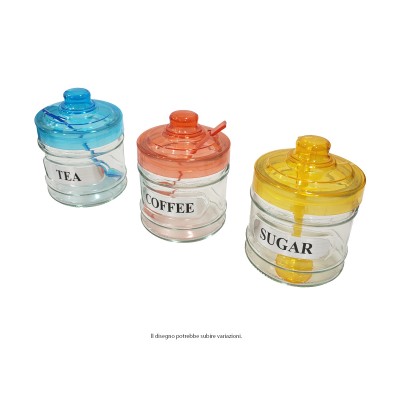 GLASS CONTAINER SET 3PCS