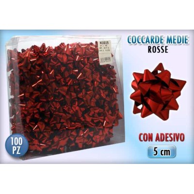 COCCARDA 3 MIS. RED 100 PZ....