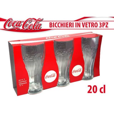 COCA COLA BICCHIERI VETRO 3...