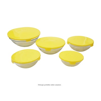 SET CONTAINERS 5 PCS VIDRIO